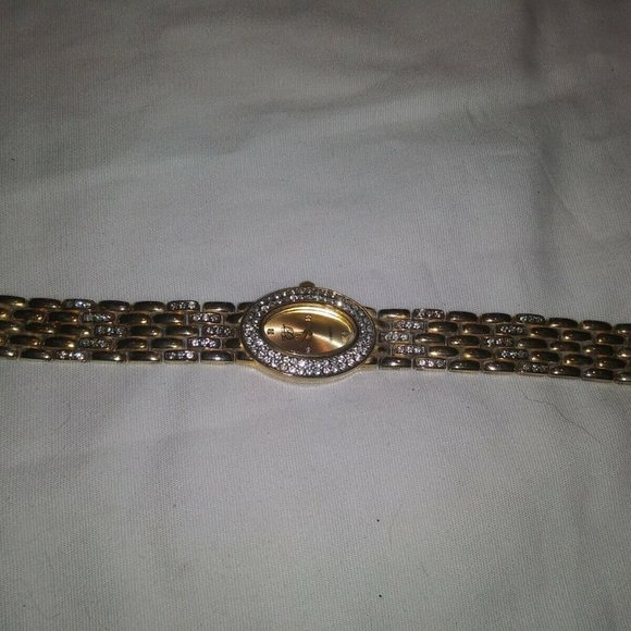 EJ LADIES OVAL FACE WRISTWATCH w/DIAMOND CHIPS CA 00587 - Picture 2 of 12